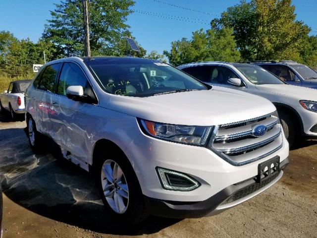 2FMPK4J86HBC51177 - 2017 FORD EDGE SEL WHITE photo 1