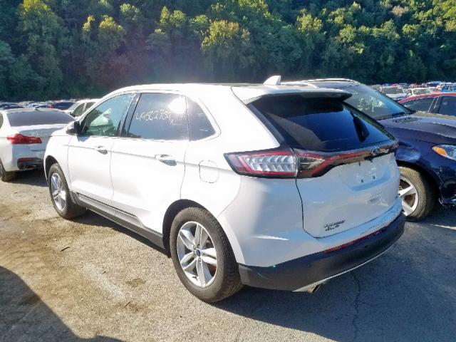 2FMPK4J86HBC51177 - 2017 FORD EDGE SEL WHITE photo 3