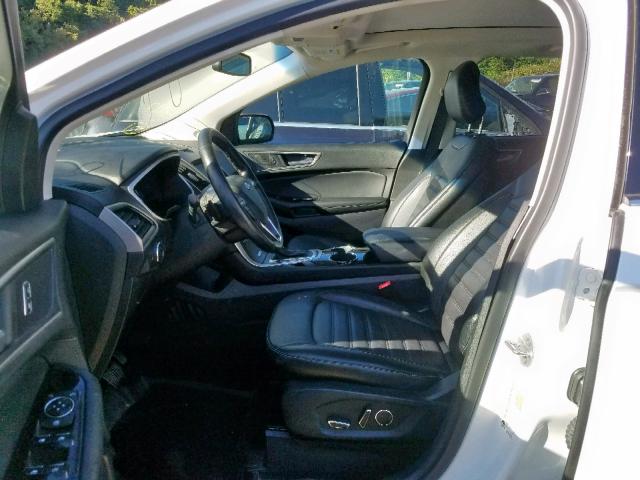 2FMPK4J86HBC51177 - 2017 FORD EDGE SEL WHITE photo 5