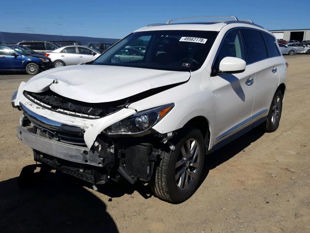 5N1AL0MM1DC336152 - 2013 INFINITI JX35 BASE WHITE photo 2