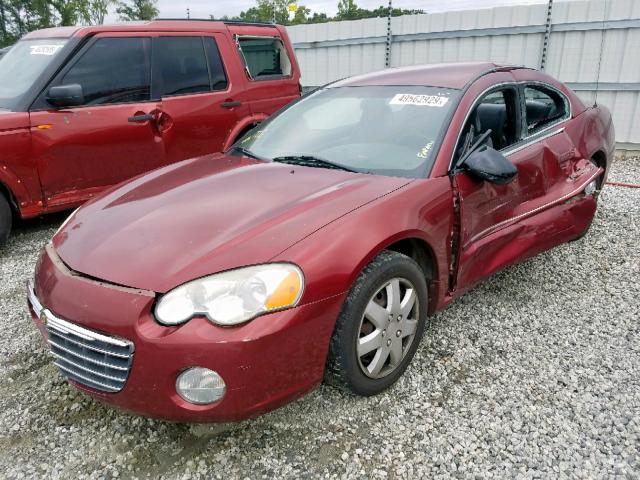 4C3AG42G24E150334 - 2004 CHRYSLER SEBRING LX BURGUNDY photo 2