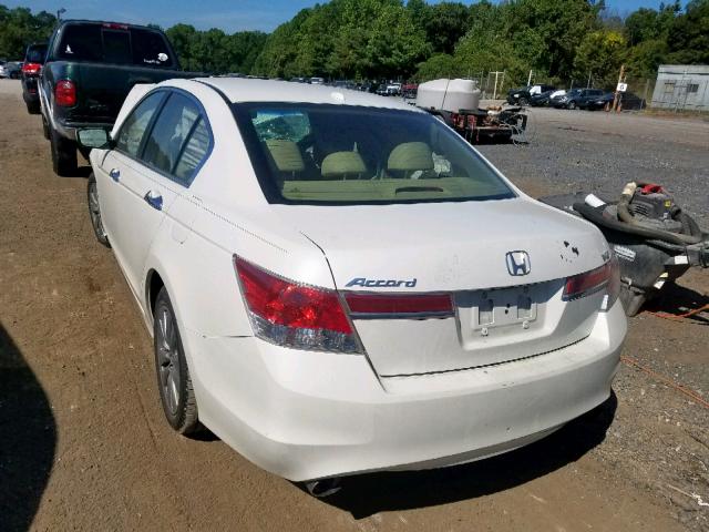 1HGCP3F82CA028342 - 2012 HONDA ACCORD EXL WHITE photo 3