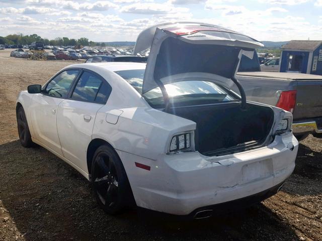 2C3CDXHGXEH122125 - 2014 DODGE CHARGER SX WHITE photo 3