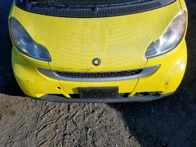 WMEEK31X88K095955 - 2008 SMART FORTWO PAS 黄色 照片 7