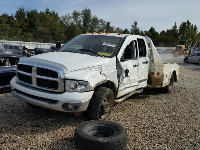 3D7MS48C55G700543 - 2005 DODGE RAM 3500 S WHITE photo 2