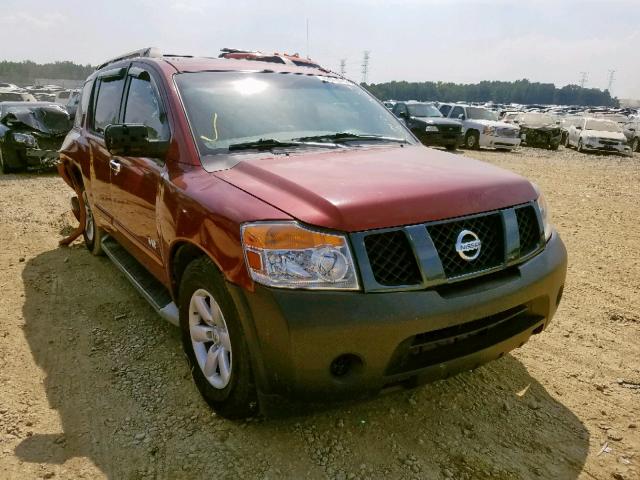 5N1BA08D98N601348 - 2008 NISSAN ARMADA SE RED photo 1