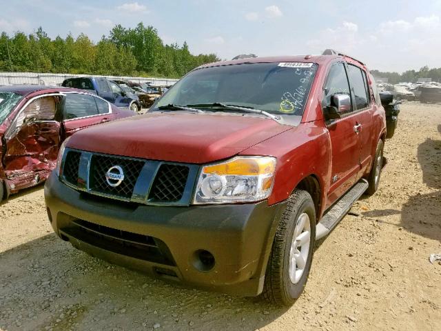 5N1BA08D98N601348 - 2008 NISSAN ARMADA SE RED photo 2