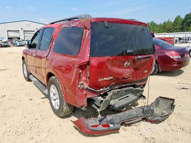 5N1BA08D98N601348 - 2008 NISSAN ARMADA SE RED photo 9