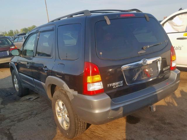 4F2YU08152KM02138 - 2002 MAZDA TRIBUTE LX BLACK photo 3