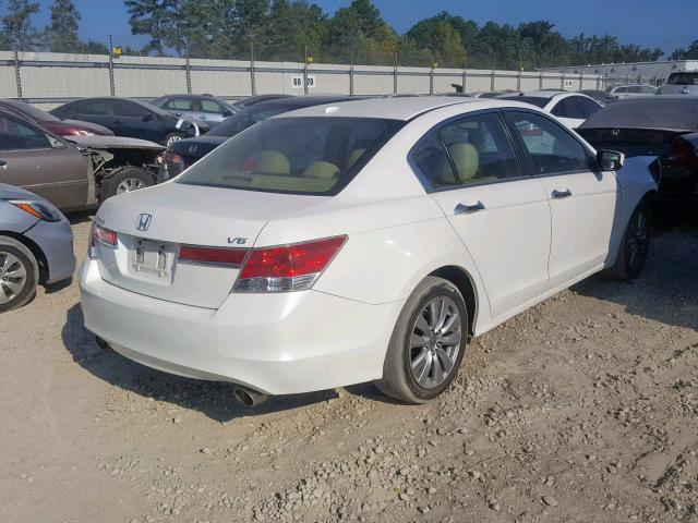 1HGCP3F80CA014780 - 2012 HONDA ACCORD EXL WHITE photo 4