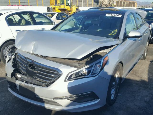 5NPE34AF1FH259857 - 2015 HYUNDAI SONATA SPO SILVER photo 2