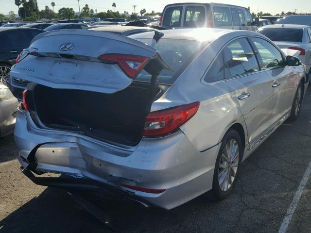 5NPE34AF1FH259857 - 2015 HYUNDAI SONATA SPO SILVER photo 4