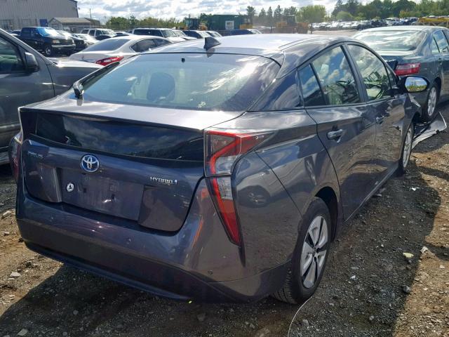 JTDKBRFU2H3044075 - 2017 TOYOTA PRIUS GRAY photo 4