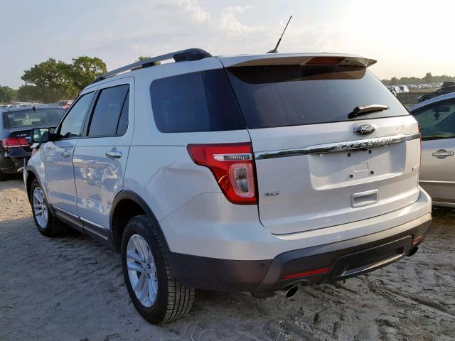 1FM5K7D95DGA10596 - 2013 FORD EXPLORER X WHITE photo 3