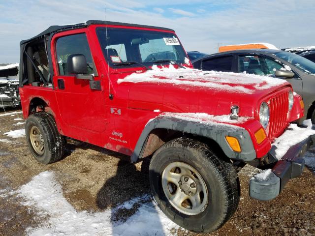 1J4FA39S45P361303 - 2005 JEEP WRANGLER X RED photo 1