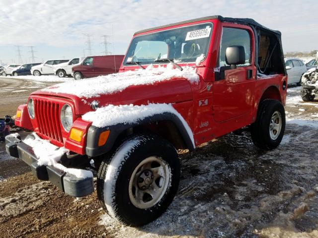 1J4FA39S45P361303 - 2005 JEEP WRANGLER X RED photo 2