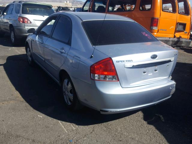 KNAFE122985574558 - 2008 KIA SPECTRA EX BLUE photo 3