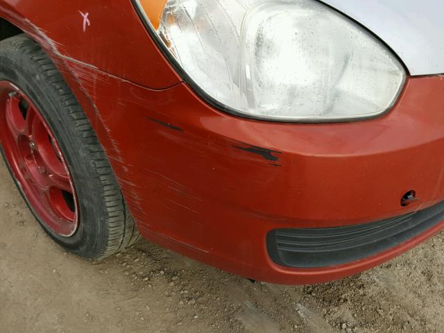 KMHCN35C38U100595 - 2008 HYUNDAI ACCENT BAS ORANGE photo 9