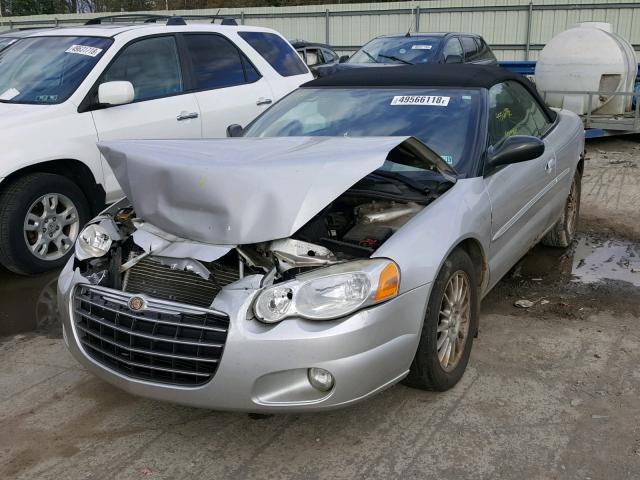 1C3EL55R14N269316 - 2004 CHRYSLER SEBRING LX SILVER photo 2