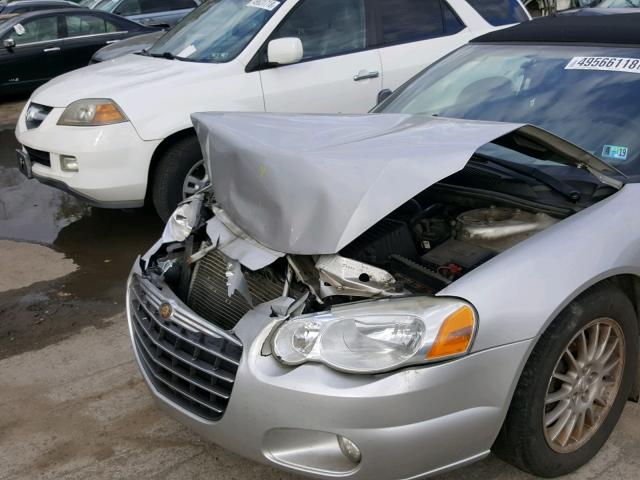 1C3EL55R14N269316 - 2004 CHRYSLER SEBRING LX SILVER photo 9