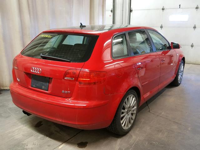 WAUNF78P97A124705 - 2007 AUDI A3 2.0 PRE RED photo 4