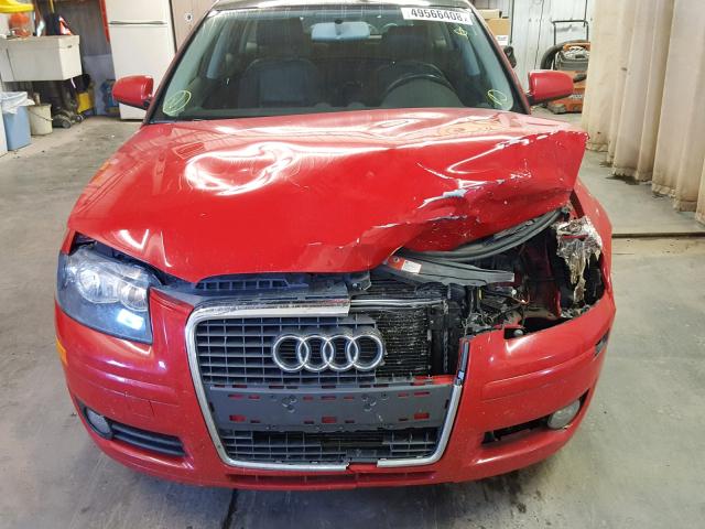 WAUNF78P97A124705 - 2007 AUDI A3 2.0 PRE RED photo 9