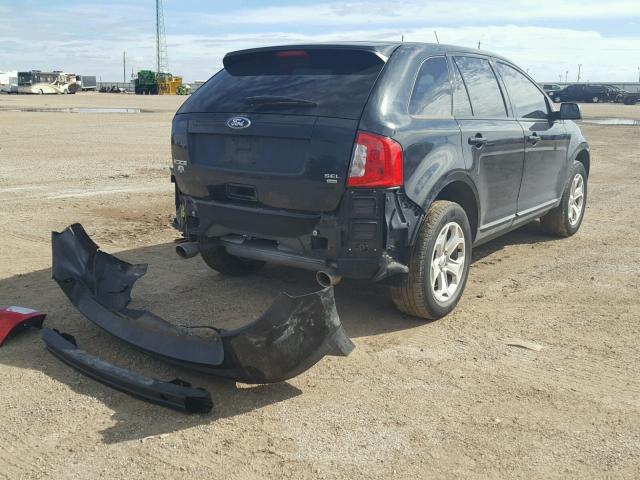 2FMDK4JC6EBA17740 - 2014 FORD EDGE SEL BLACK photo 4