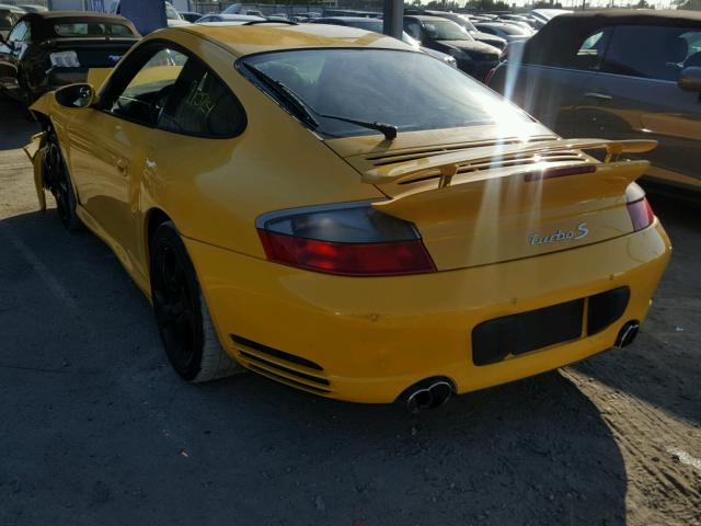 WP0AB29921S687838 - 2001 PORSCHE 911 TURBO YELLOW photo 3