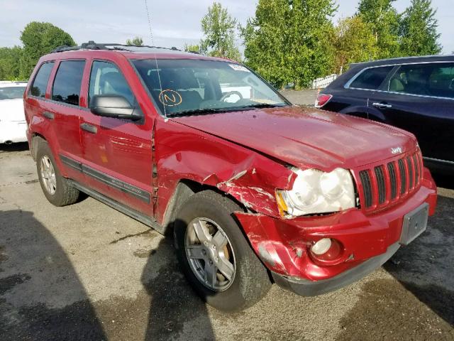 1J4GS48N95C505387 - 2005 JEEP GRAND CHER RED photo 1