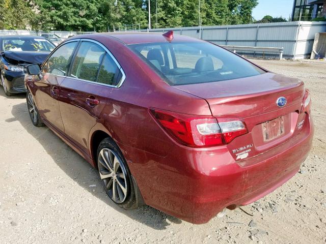 4S3BNEK67H3015078 - 2017 SUBARU LEGACY 3.6 BURGUNDY photo 3