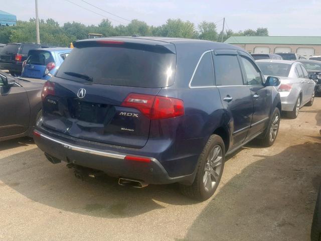 2HNYD2H75BH536570 - 2011 ACURA MDX ADVANC GRAY photo 4