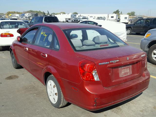 KL5JD56Z26K407915 - 2006 SUZUKI FORENZA RED photo 3