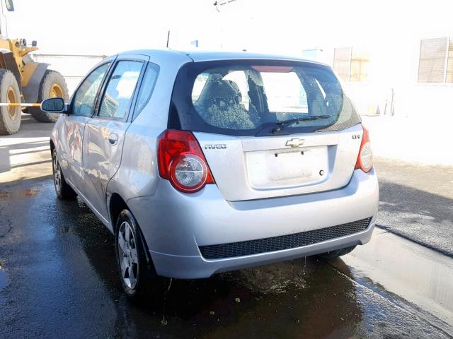 KL1TD6DE8BB173225 - 2011 CHEVROLET AVEO LS SILVER photo 3