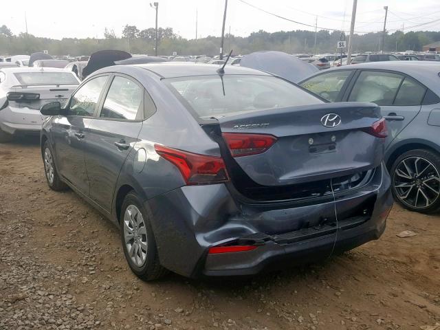 3KPC24A30KE083463 - 2019 HYUNDAI ACCENT SE GRAY photo 3