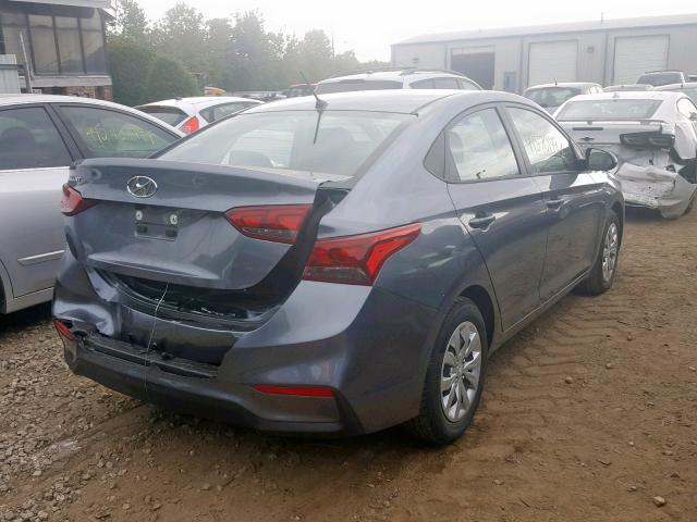 3KPC24A30KE083463 - 2019 HYUNDAI ACCENT SE GRAY photo 4