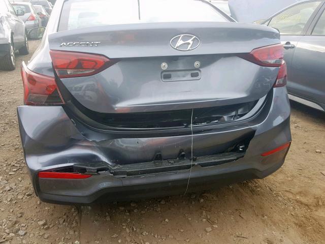 3KPC24A30KE083463 - 2019 HYUNDAI ACCENT SE GRAY photo 9