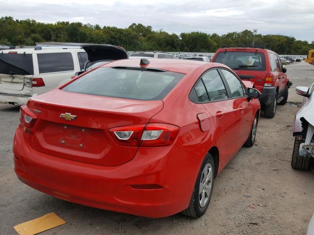 1G1BC5SM7H7120662 - 2017 CHEVROLET CRUZE LS RED photo 4