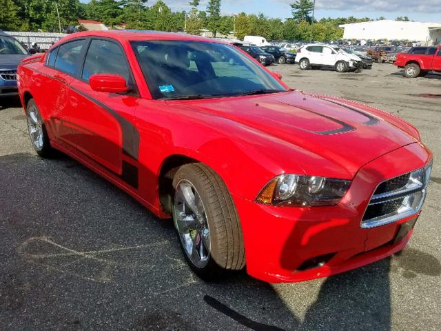 2C3CDXHG0EH221620 - 2014 DODGE CHARGER SX RED photo 1