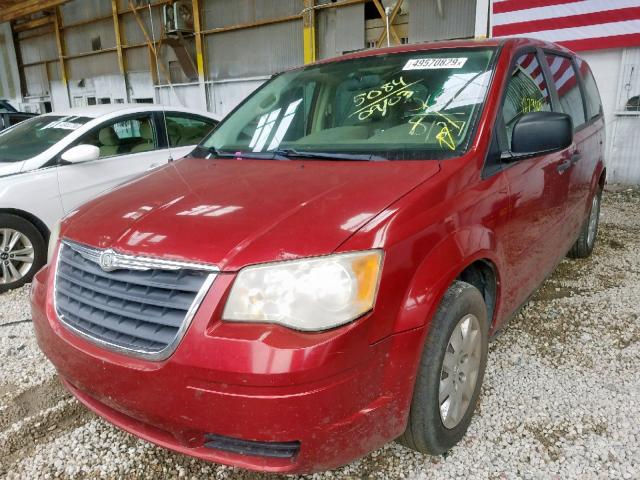 2A8HR44H68R783576 - 2008 CHRYSLER TOWN & COU RED photo 2