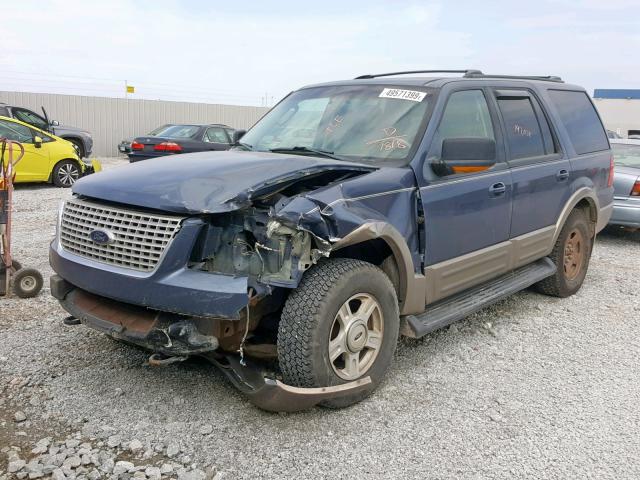 1FMFU18L13LB07818 - 2003 FORD EXPEDITION BLUE photo 2