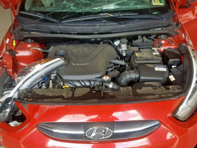 KMHCT4AE7HU330711 - 2017 HYUNDAI ACCENT SE RED photo 7