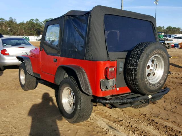 1J4FY29S8RP469192 - 1994 JEEP WRANGLER / RED photo 3