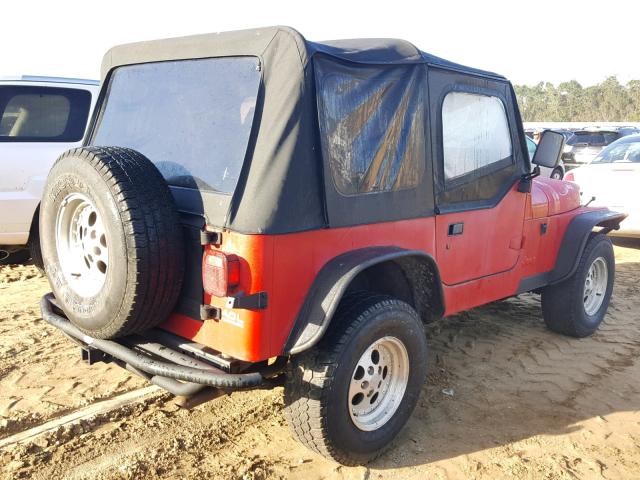 1J4FY29S8RP469192 - 1994 JEEP WRANGLER / RED photo 4