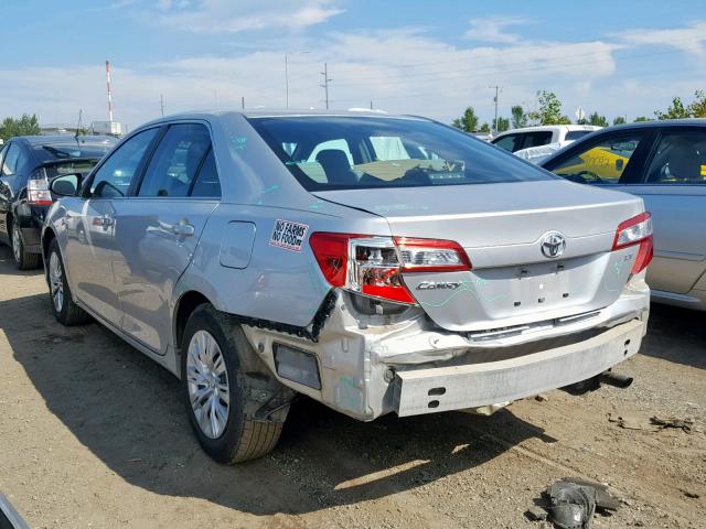 4T4BF1FK0CR264145 - 2012 TOYOTA CAMRY BASE SILVER photo 3