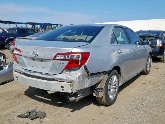 4T4BF1FK0CR264145 - 2012 TOYOTA CAMRY BASE SILVER photo 4