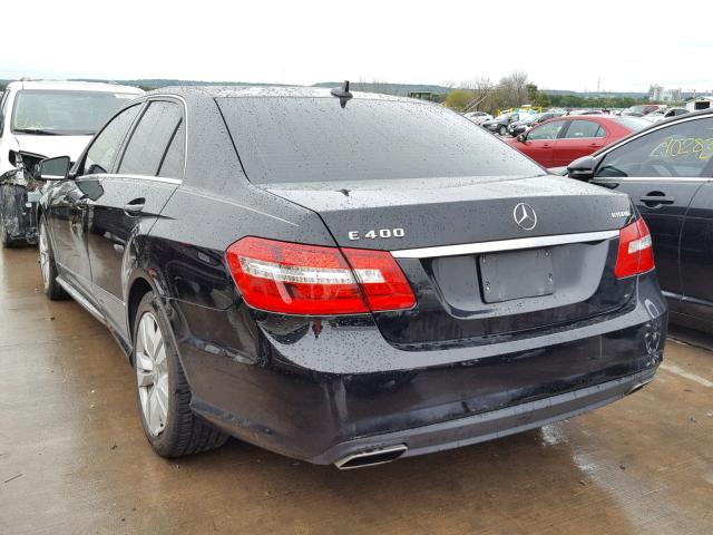 WDDHF9FBXDA674791 - 2013 MERCEDES-BENZ E 400 HYBR BLACK photo 3