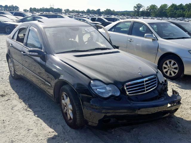 WDBRF61J24E018247 - 2004 MERCEDES-BENZ C 240 BLACK photo 1