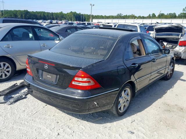 WDBRF61J24E018247 - 2004 MERCEDES-BENZ C 240 BLACK photo 4