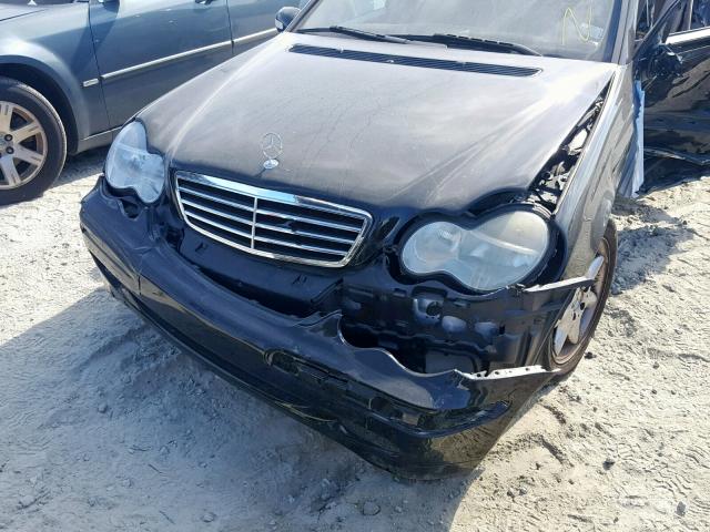 WDBRF61J24E018247 - 2004 MERCEDES-BENZ C 240 BLACK photo 9