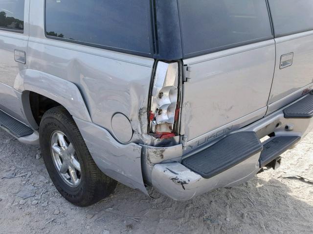 1GKEK13R8XR912367 - 1999 GMC YUKON GRAY photo 9